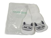 Nové - bílé žebrované ponožky s 3D zvířátkem NEMO BABY
