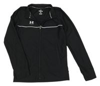 Černá funkční sportovní mikina s logem UNDER ARMOUR