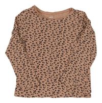 Pudrovo-černé vzorované triko H&M