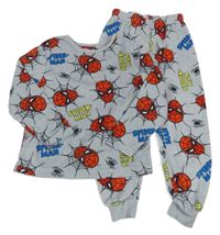 Světlešedé plyšové pyžamo se Spider-many PRIMARK
