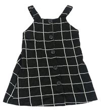 Černo-bílé kostkované šaty s knoflíčky F&F