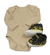 2set - Hnědé body + černé capáčky s netopýry - Batman vel. 15/16