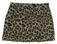 Hnědá sukně s leopardím vzorem Next