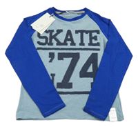 Nové - Modro-safírové triko s číslem Name it