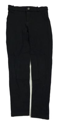 Černé jezdecké kalhoty Decathlon