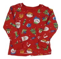 Červené triko s vánočním motivem George