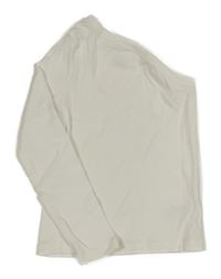 Smetanové žebrované asymetrické triko Next