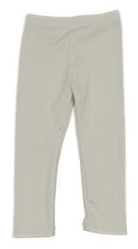 Bílé žebrované legíny Shein