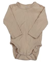 Pudrové žebrované body H&M