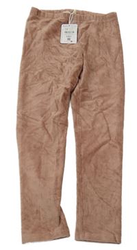 Nové - Starorůžové žebrované sametové legíny Sfera