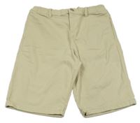 Béžové plátěné chino regular fit kraťasy