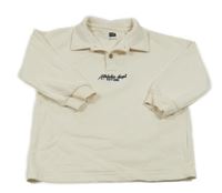 Světlebéžová polo mikina s nápisem F&F