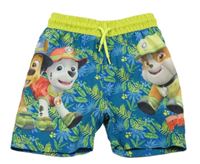Petrolejové plážové kraťasy s Paw Patrol Nickelodeon