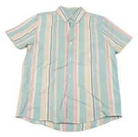 Světlemodro-barevná pruhovaná košile Next