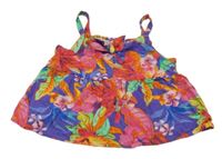 Fialovo-barevný květovaný top Next