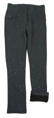 Tmavošedé třpytivé zateplené tregíny Topolino