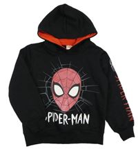 Černá mikina se Spidermanem a kapucí Marvel