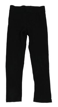 Černé žebrované legíny H&M