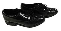 Černé kožené lesklé zdobené boty Clarks vel. 36