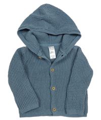Modrý propínací svetr s kapucí Carter's