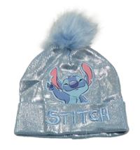 Modrá pletená metalická čepice se Stitchem a bambulí Primark
