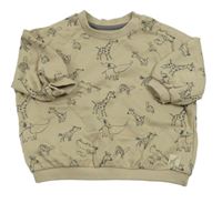 Béžová vzorovaná mikina se zvířátky Nutmeg