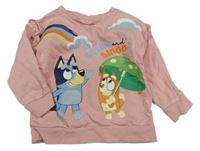 Světlerůžová mikina s Bluey George