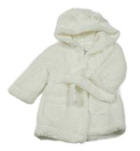 Bílý chlupatý župan s kapucí F&F
