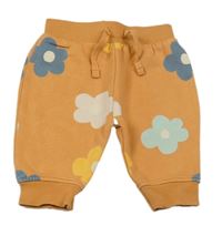 Oranžové květované tepláky 