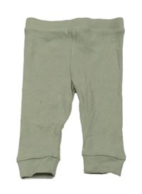 Khaki žebrované tepláky Tu