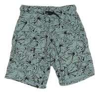 Světlemodro-černé vzorované kraťasy s dinosaury Dopodopo