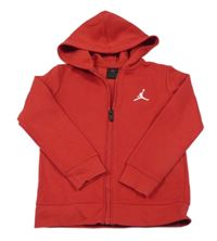 Červená propínací mikina s logem a kapucí Air Jordan