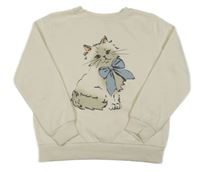 Smetanová mikina s kočkou H&M