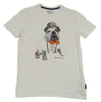 Bílé tričko s pejskem Ben Sherman