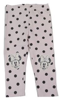 Světlerůžové puntíkaté legíny s Minnie Disney