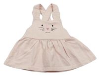 Světlerůžové teplákové šaty s králíkem Dopodopo