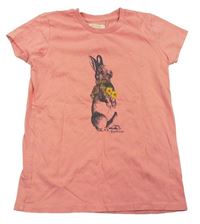 Růžové tričko s králíkem Barbour