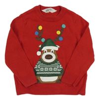 Červený svetr se sobem H&M