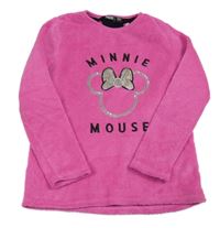 Růžová plyšová mikina s Minnie Primark