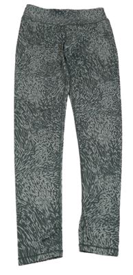 Šedo-antracitové vzorované sportovní legíny H&M