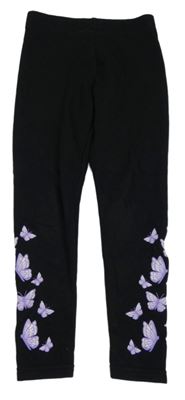Černé zateplené legíny s motýlky Primark