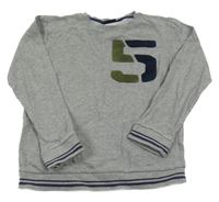 Šedá mikina s číslem Alive