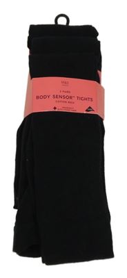 Nové - 3set - 3x Černé punčocháče M&S