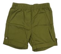 Khaki plátěné kraťasy 