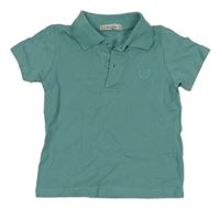 Zelené polo tričko s výšivkou 