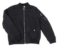 Černý šusťákový zateplený bomber H&M