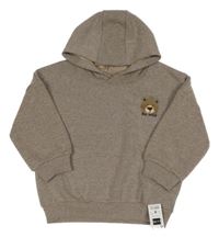 Nové - Hnědá oversize mikina s medvědem a kapucí Dunnes 