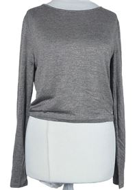 Dámské šedé melírované crop triko New Look 