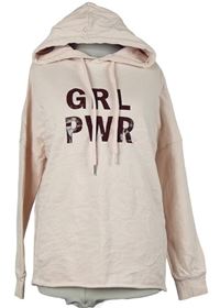 Dámská světlerůžová mikina s nápisem a kapucí H&M