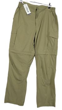 Pánksé béžové šusťákové outdoorové kalhoty s kapsami Nonwe 